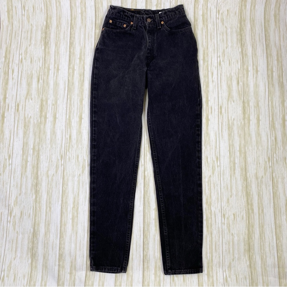 Vintage Levi’s 512 Black Slim Fit Tapered High Rise Denim Jeans - Picture 7 of 9